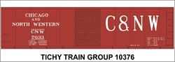 #10376-6S CNW 40' STEEL BOXCAR DECAL 6 SETS