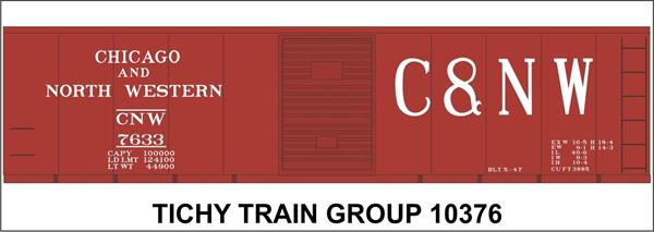 #10376S CNW 40' STEEL BOXCAR DECAL
