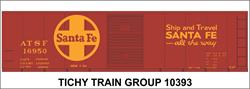 #10393-6S ATSF 40' STEEL BOXCAR DECAL 6 SETS