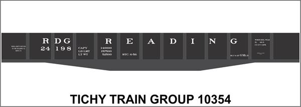 #10354-6S READING 46' STEEL GONDOLA DECAL 6 SETS