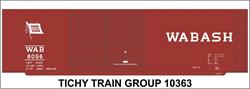 #10363-6S WABASH 40' STEEL BOXCAR DECAL 6 SETS