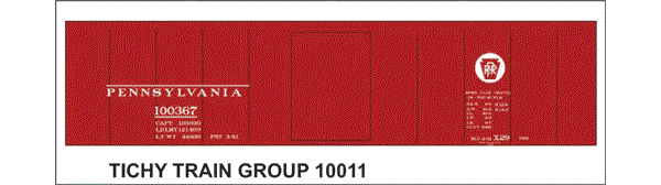 Tichy Train Group #10011S S Scale PRR X-29 Boxcar Decals 