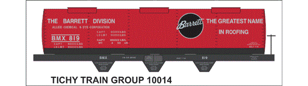 #10014-6O BARRETT TANK CAR (SEPT 2013 RMC) 6 SETS