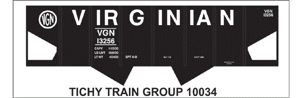 #10034-6 VIRGINIAN USRA HOPPER 6 SETS