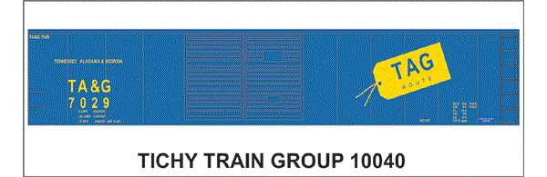 Tichy Train Group O #10040O TA&G Boxcar 50' Double Door Decal 