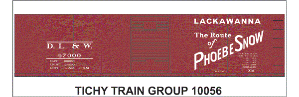 10056-6 DL&W 40' STEEL BOXCAR 6 SETS