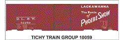 10059-6O DL&W 40' STEEL BOXCAR 6 SETS