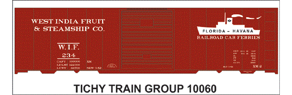 10060-6N WIF 40' STEEL BOXCAR 6 SETS