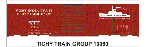 10060-6 WIF 40' STEEL BOXCAR 6 SETS