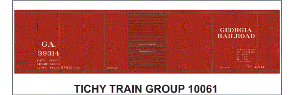 10061-6 GA 40' STEEL BOXCAR 6 SETS