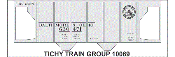 10069-6S B&O N-34 HOPPER 6 SETS