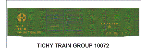 10072-6N AT&SF 50' STEEL EXPRESS BOXCAR 6 SETS