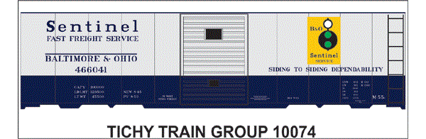 10074-6 B&O M55c SENTINEL BOXCAR 6 SETS