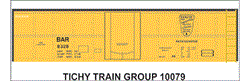 Tichy Train Group HO #10078 BAR 40' Steel Reefer Class RS Decal 
