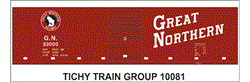 #10081-6N GN 40' STEEL BOXCAR 6 SETS