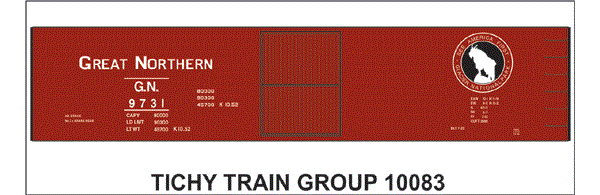 #10083-6N GN 40' DS BOXCAR 6 SETS