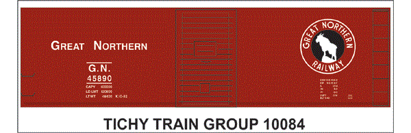 #10084-6 GN 40' STEEL BOXCAR 6 SETS