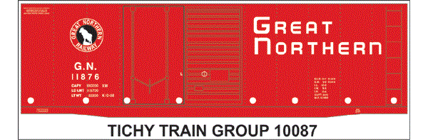 #10087N GN 40' DOUBLE DOOR STEEL BOXCAR