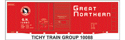 #10088-6N GN 40' DOUBLE DOOR STEEL BOXCAR 6 SETS