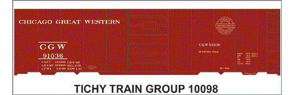 #10098S CGW 40' STEEL BOXCAR