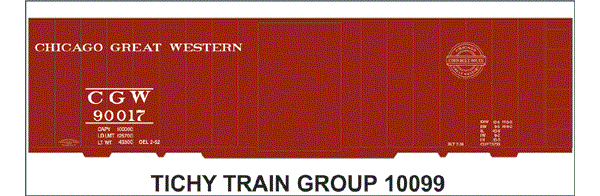 #10099-6N CGW 40' STEEL BOXCAR 6 SETS