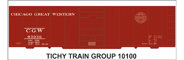 #10100-6S CGW 40' STEEL BOXCAR 6 SETS
