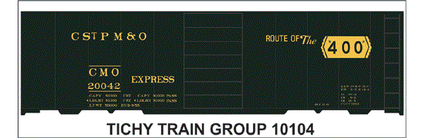 #10104-6N CMO 40' STEEL EXPRESS BOXCAR 6 SETS