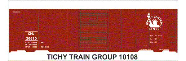 #10108-6O CNJ 40' STEEL BOXCAR 6 SETS