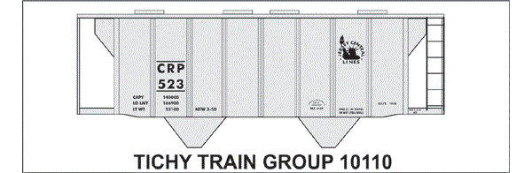 #10110-6 CNJ EARLY COVERED HOPPER 6 SETS