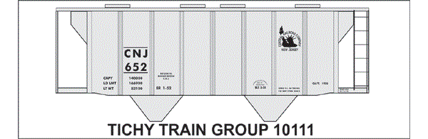 #10111-6O CNJ LATER COVERED HOPPER 6 SETS