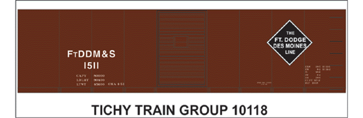 40' Steel Boxcar Tichy Train Group N #10214N GA & FLA Boxcar 