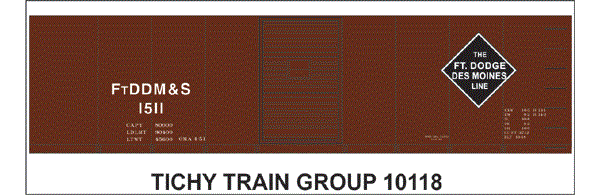 #10118-6S FTDDM&S 40' STEEL BOXCAR 6 SETS