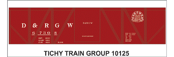 #10125 D&RGW 40' SS BOXCAR