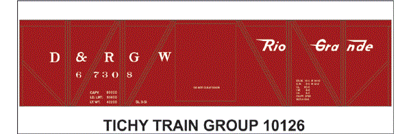 #10126S D&RGW 40' SS BOXCAR