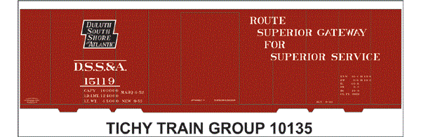 #10135-6 DSS&A 40' STEEL BOXCAR 6 SETS