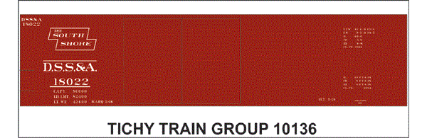 #10136-6N DSS&A 40' DBL DOOR STEEL BOXCAR 6 SETS