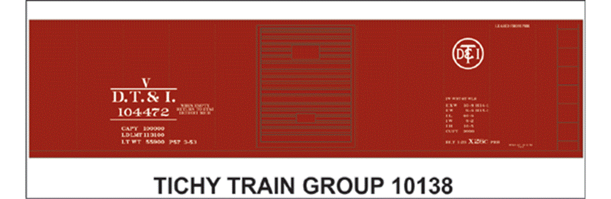 Tichy Train Group O #10138O DT&I Boxcar 40' Steel Boxcar O Scale 