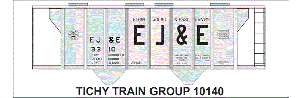 #10140-6 EJ&E COVERED HOPPER 6 SETS