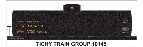 #10145-6O UTLX 10,000 GAL USRA TANK CAR 6 SETS