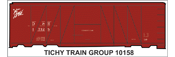 #10158-6 D&H 40' USRA CEMENT BOXCAR DECAL 6 SETS