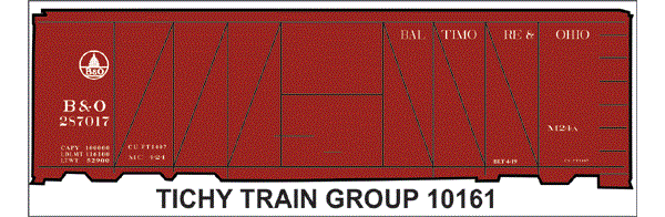 #10161-6 B&O SS USRA CEMENT BOXCAR DECAL 6 SETS