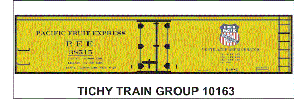 10163-6N PFE CLASS R 40-2 40' WOOD REEFER DECAL 6 SETS