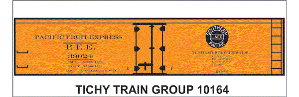 10164-6S PFE CLASS R 40-4 40' WOOD REEFER DECAL 6 SETS