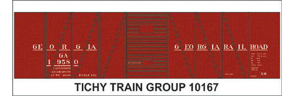 10167 GA RR 40' USRA BOXCAR WHITE DECAL