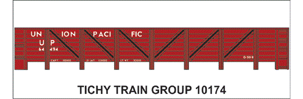 10174-6 UP GS WOOD GONDOLA DECAL 6 SETS