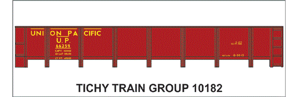 10182O-6 UP 41' GS STL GONDOLA DECAL 6 SETS