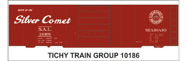 10186S-6 SAL 40' SILVER COMET STL BOXCAR DECAL 6 SETS