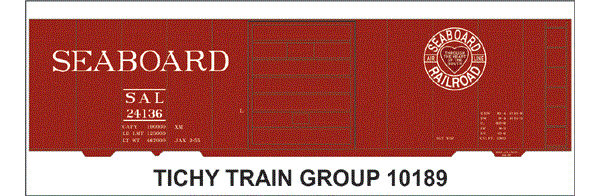 10189S-6 SAL 40' STL BOXCAR DECAL 6 SETS