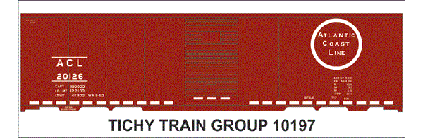 10197-6 ACL 40' STEEL BOXCAR DECAL 6 SETS