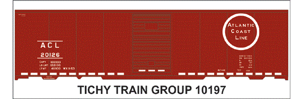 10197O-6 ACL 40' STEEL BOXCAR DECAL 6 SETS